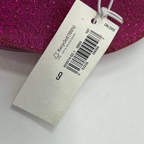 NWT Old Navy flip-flops sandals jelly pink glitter women 9 - Picture 3 of 3